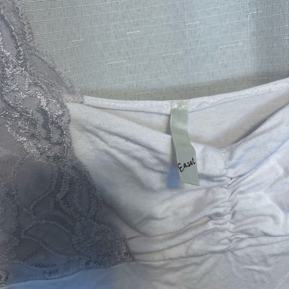 Y2K lace shoulder top - Picture 2 of 3